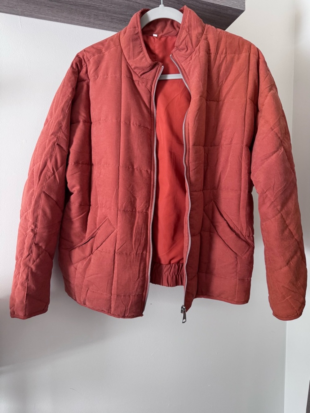 Quilted Rust Orange Jacket